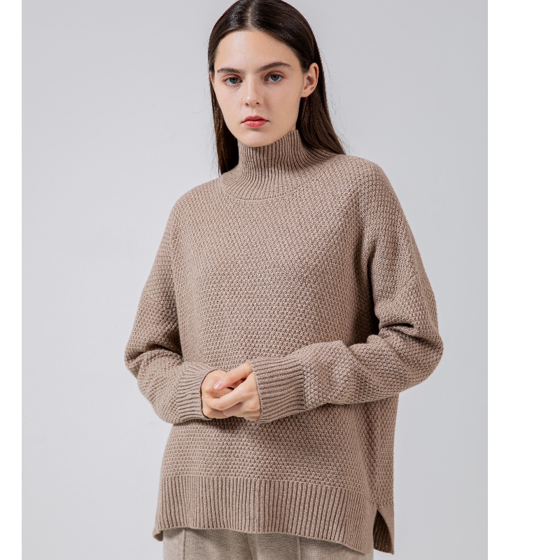 Losse, eenvoudige, casual en stijlvolle Australische wollen trui-top die bij alles komt 65001#